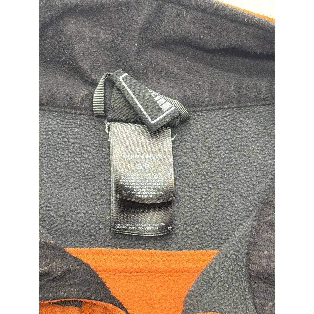 The‎ North Face Mens Full Zip Fleece Jacket Orange Grey Softshell Overlay Small